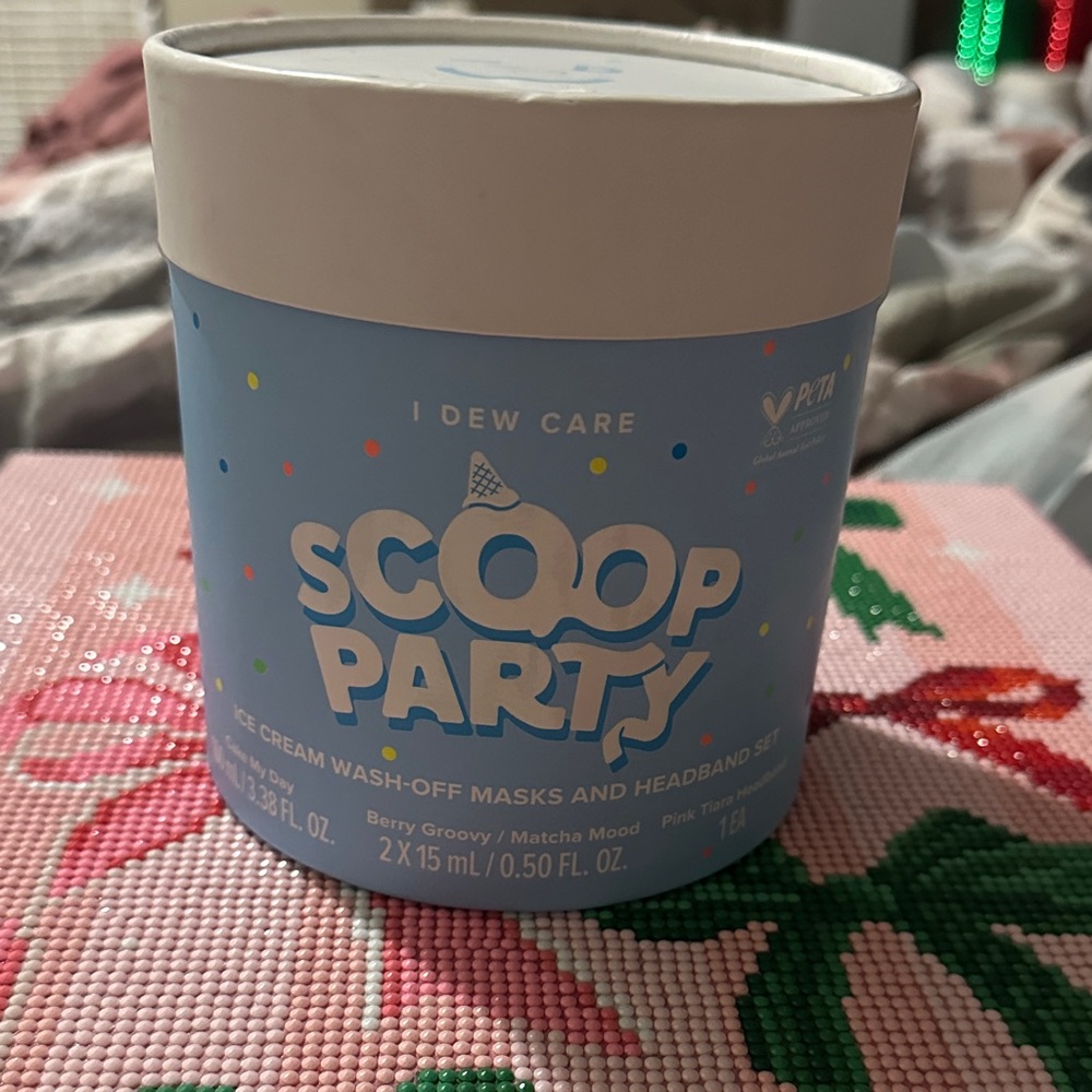 Scoop Party Ice Cream Wash-Off Masks and Headband Set